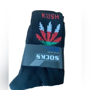 Weed Print Tube Socks.  3 Pack. NWT